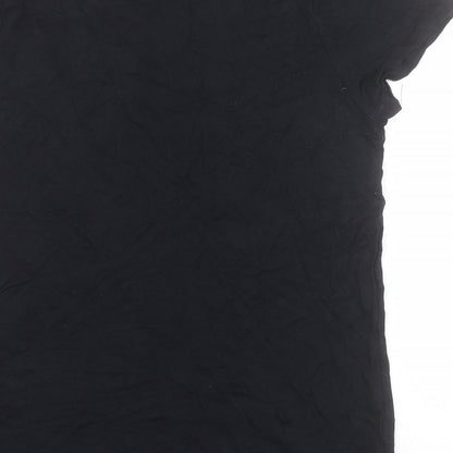 Womens UK Size M Oasis Black Basic T-Shirt