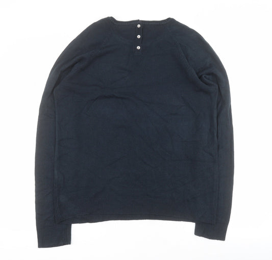 Primark Womens Blue Round Neck  Acrylic Pullover Jumper Size 12