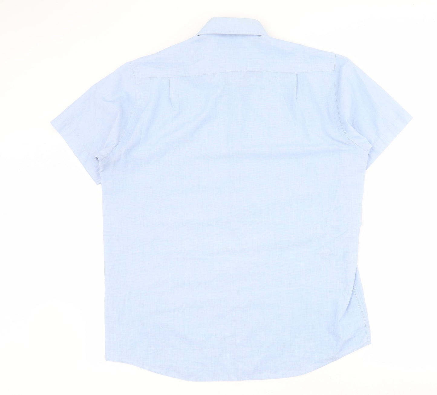 Mens UK Size S Debenhams Blue  Button-Up Short Sleeve Casual Shirt