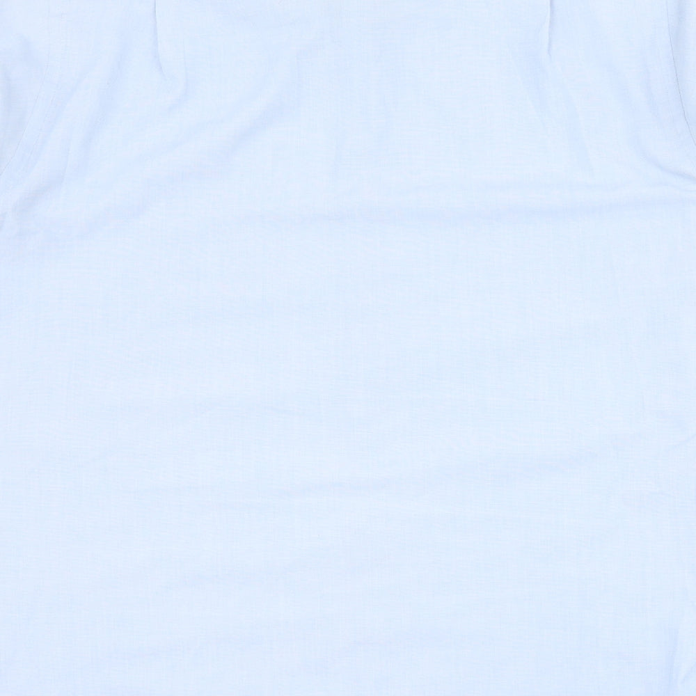 Mens UK Size S Debenhams Blue  Button-Up Short Sleeve Casual Shirt