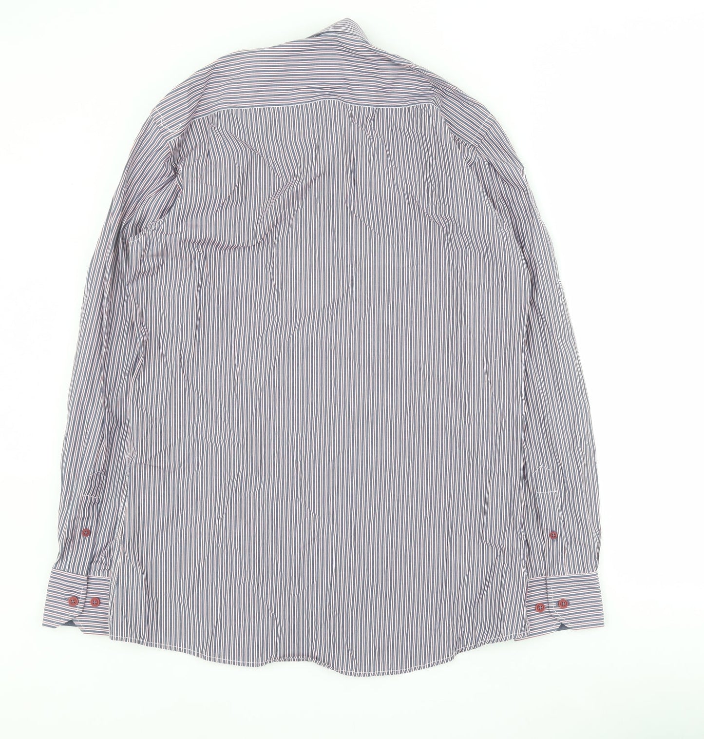 Mens UK Size M Daniel Rosso Blue  Button-Up Long Sleeve Casual Shirt