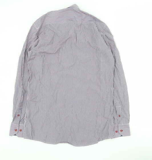 Mens UK Size M Daniel Rosso Blue  Button-Up Long Sleeve Casual Shirt