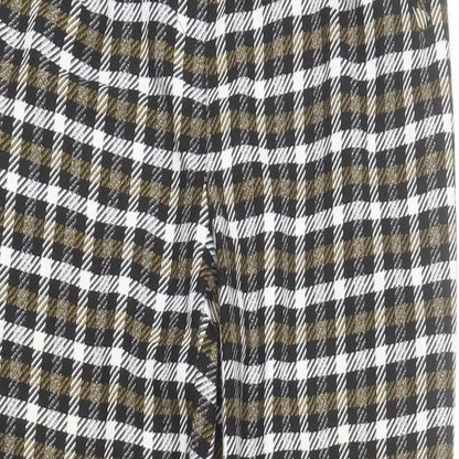 Topshop Womens Multicoloured Plaid Polyester Carrot Trousers Size 6 L25 in Regular Zip