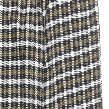 Topshop Womens Multicoloured Plaid Polyester Carrot Trousers Size 6 L25 in Regular Zip