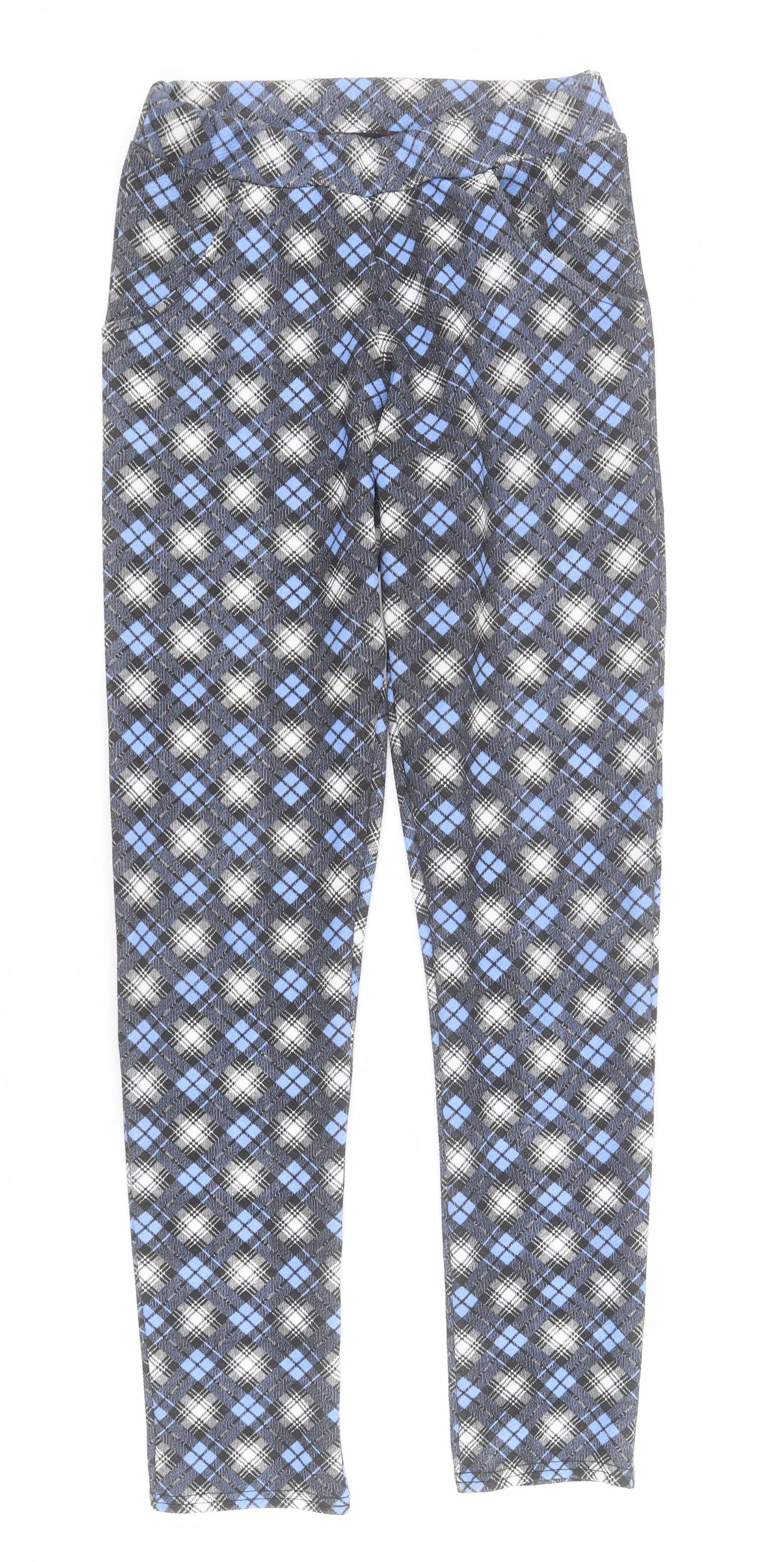 Womens UK Size 10 Missi London Regular Fit Cropped Blue Trousers