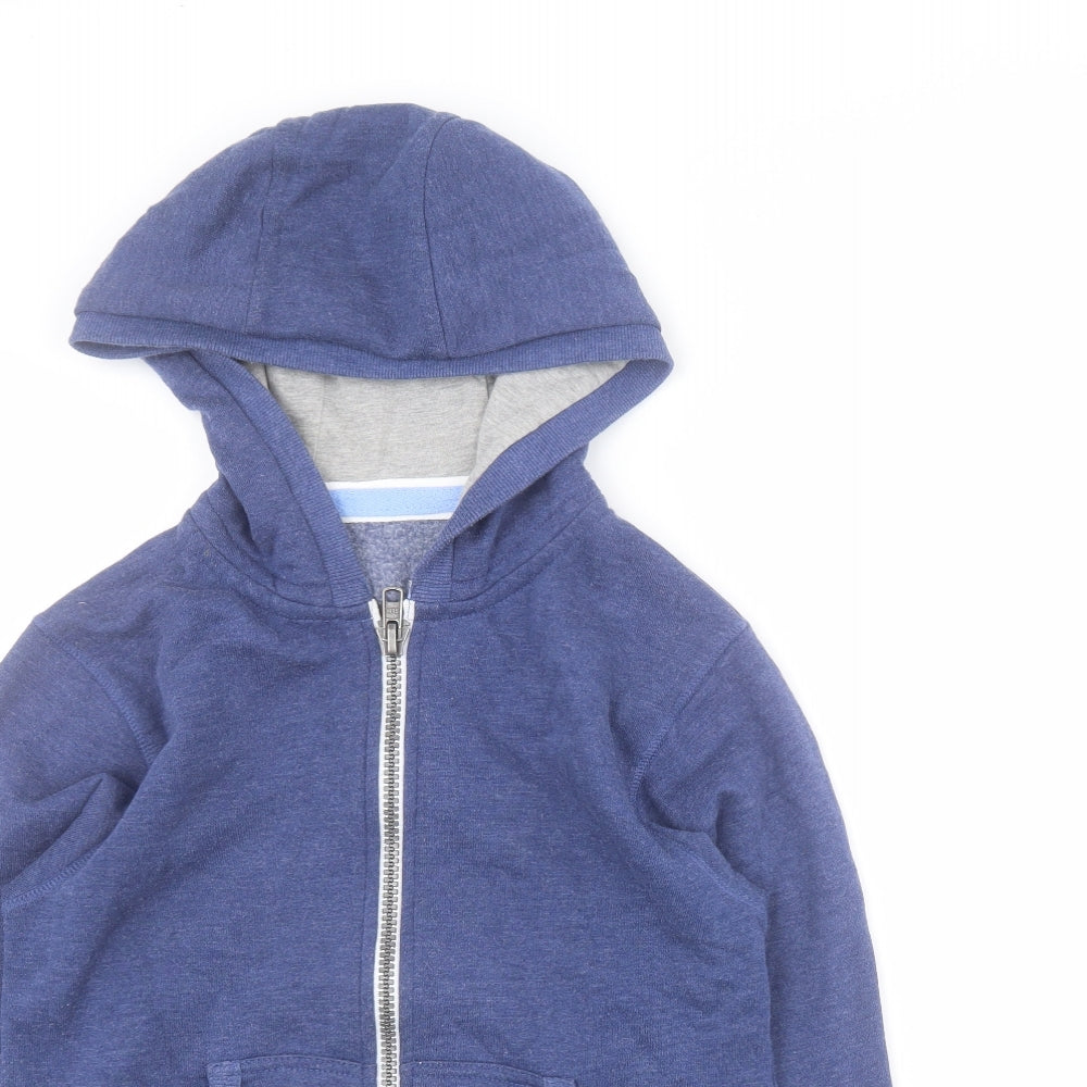 Dunnes Boys Blue  Cotton Full Zip Hoodie Size S  Zip