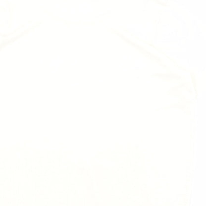 Bonmarche Womens White  Acrylic Basic T-Shirt Size 16 Round Neck