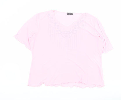 Womens UK Size XL Must Pink Basic Blouse