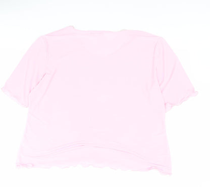 Womens UK Size XL Must Pink Basic Blouse