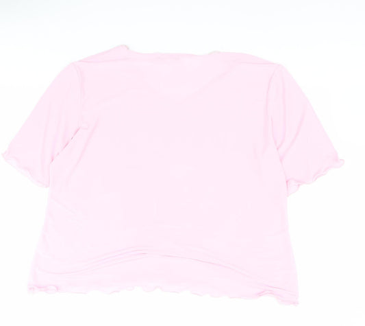 Womens UK Size XL Must Pink Basic Blouse