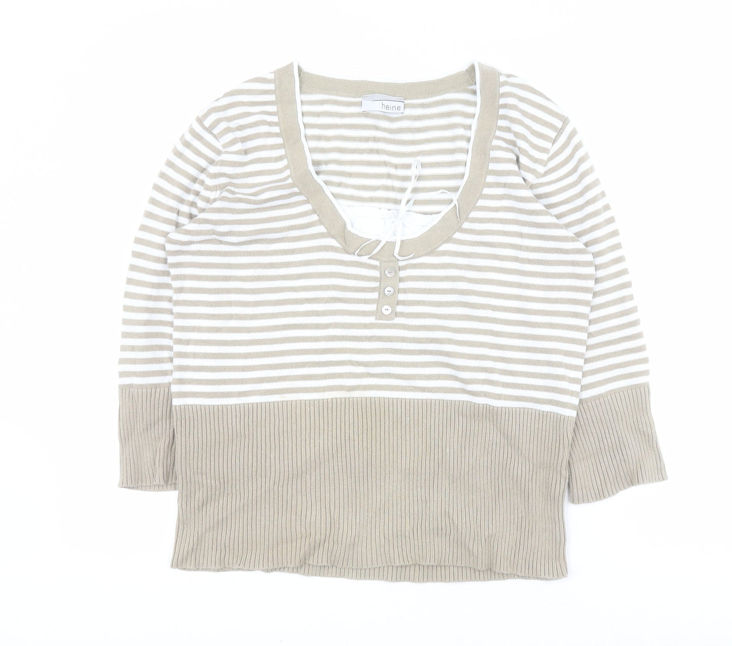 Womens UK Size 14 HEINE Beige Pullover Jumper
