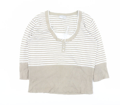 Womens UK Size 14 HEINE Beige Pullover Jumper