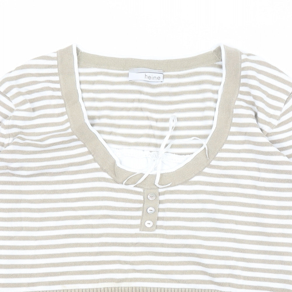 Womens UK Size 14 HEINE Beige Pullover Jumper