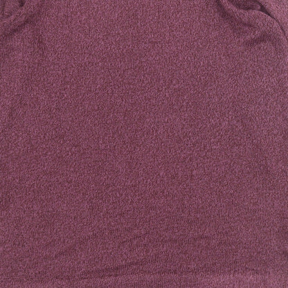 Damart Womens Purple Crew Neck  Acrylic Pullover Jumper Size 14