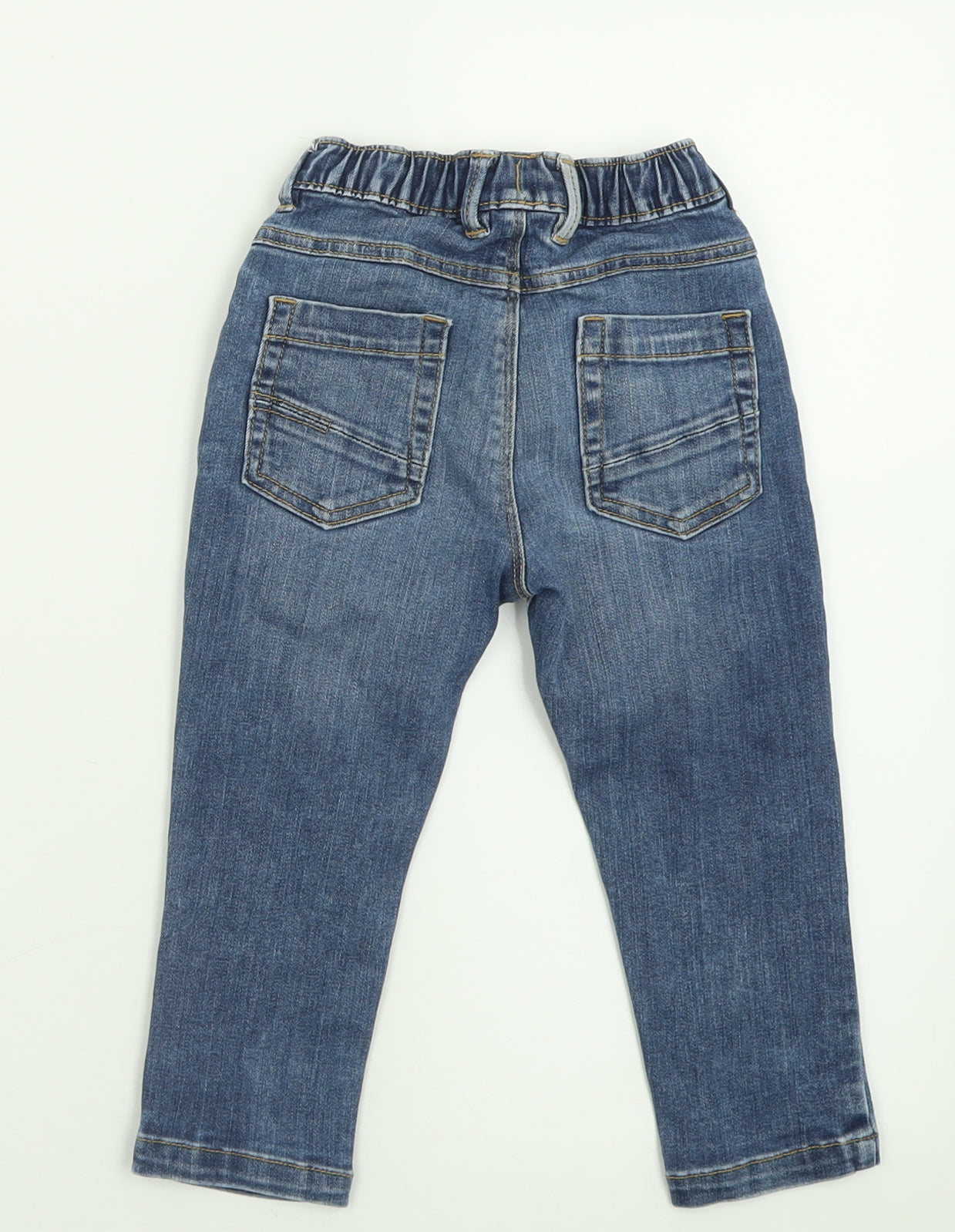 geprge Boys Blue  Cotton Straight Jeans Size 2 Years  Regular Tie