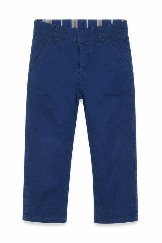 name it Boys Blue  Cotton Chino Trousers Size 2 Years  Regular Button