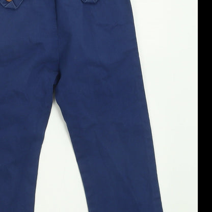 name it Boys Blue  Cotton Chino Trousers Size 2 Years  Regular Button