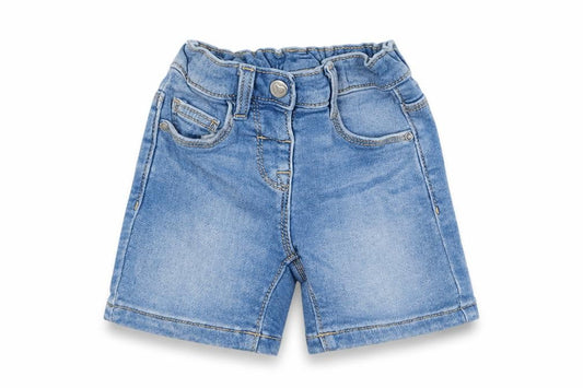 Matalan Girls Blue  Cotton Cropped Jeans Size 9-12 Months  Button