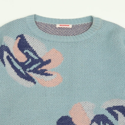 Damart Womens Blue Crew Neck  Acrylic Pullover Jumper Size 12