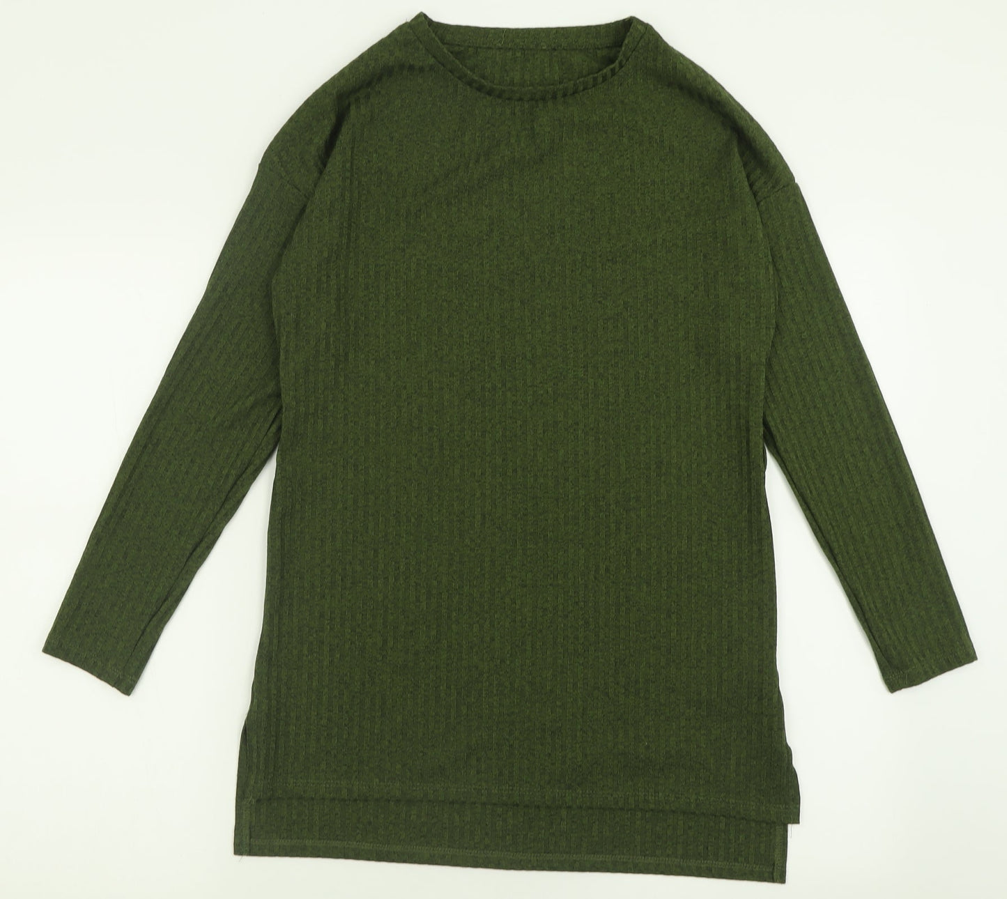 Matalan Womens Green  Polyester Tunic T-Shirt Size 8 Crew Neck