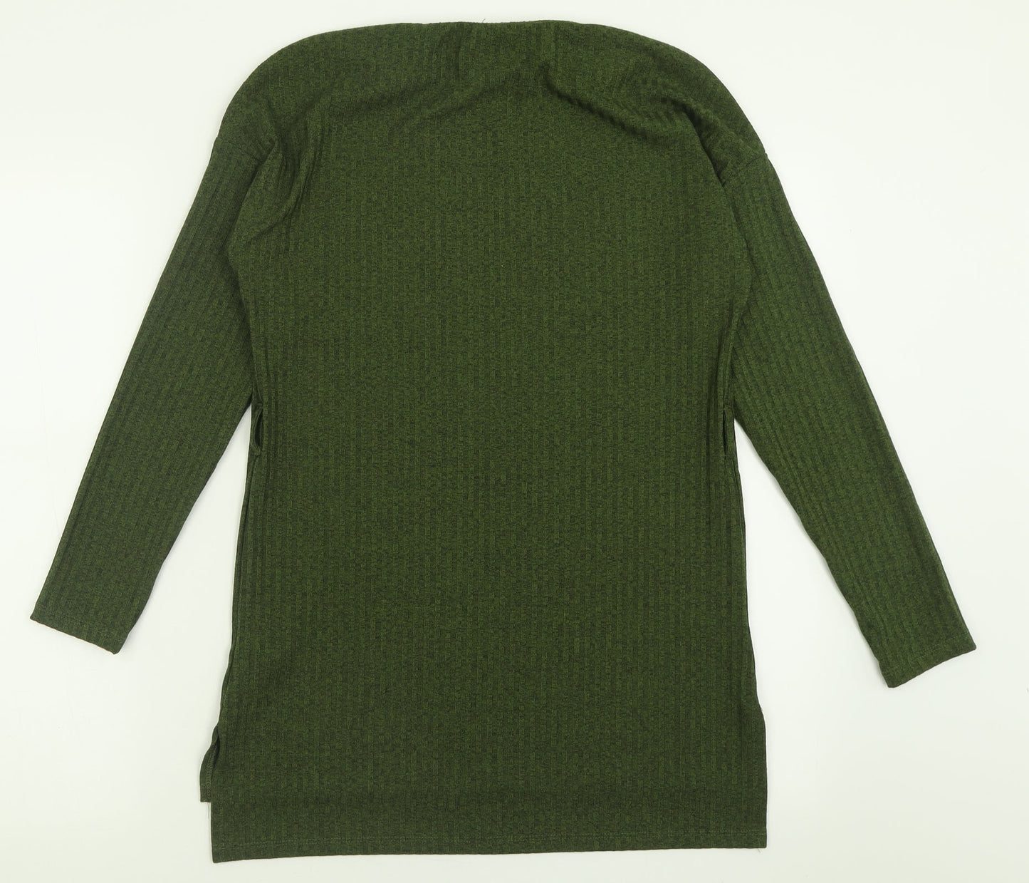 Matalan Womens Green  Polyester Tunic T-Shirt Size 8 Crew Neck