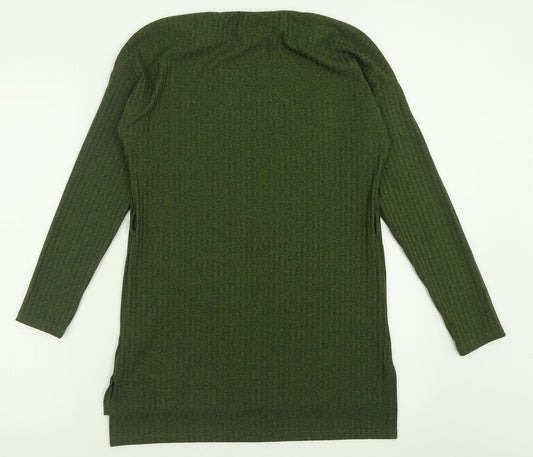 Matalan Womens Green  Polyester Tunic T-Shirt Size 8 Crew Neck