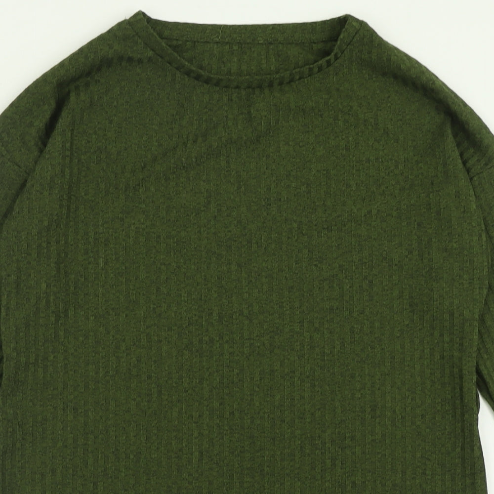 Matalan Womens Green  Polyester Tunic T-Shirt Size 8 Crew Neck