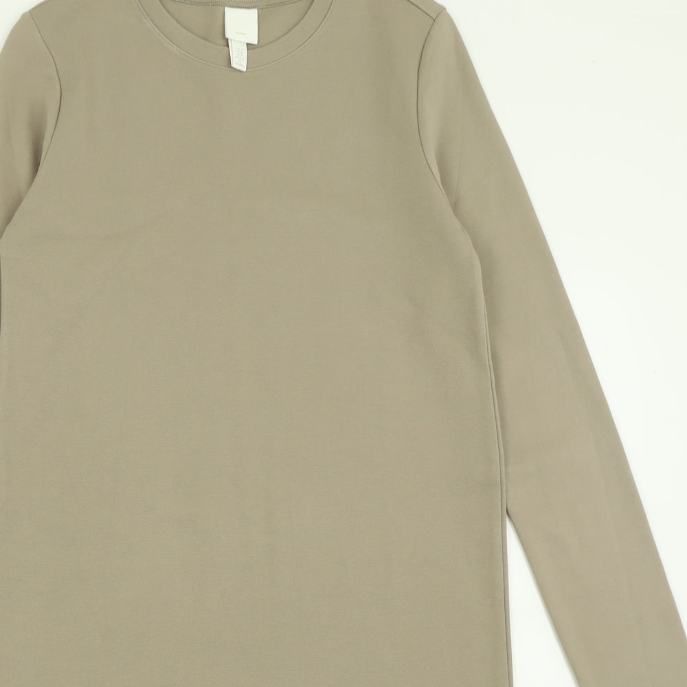 H&M Womens Green  Viscose Jumper Dress  Size XS  Crew Neck Pullover