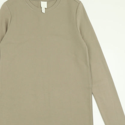 H&M Womens Green  Viscose Jumper Dress  Size XS  Crew Neck Pullover