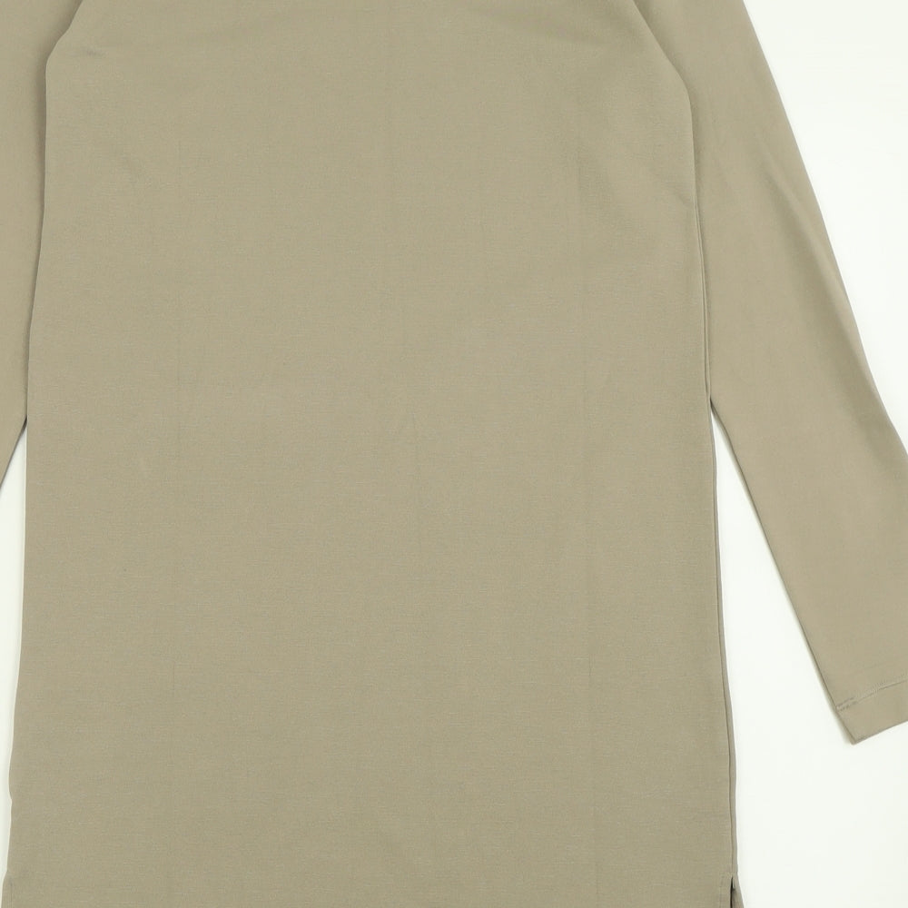 H&M Womens Green  Viscose Jumper Dress  Size XS  Crew Neck Pullover