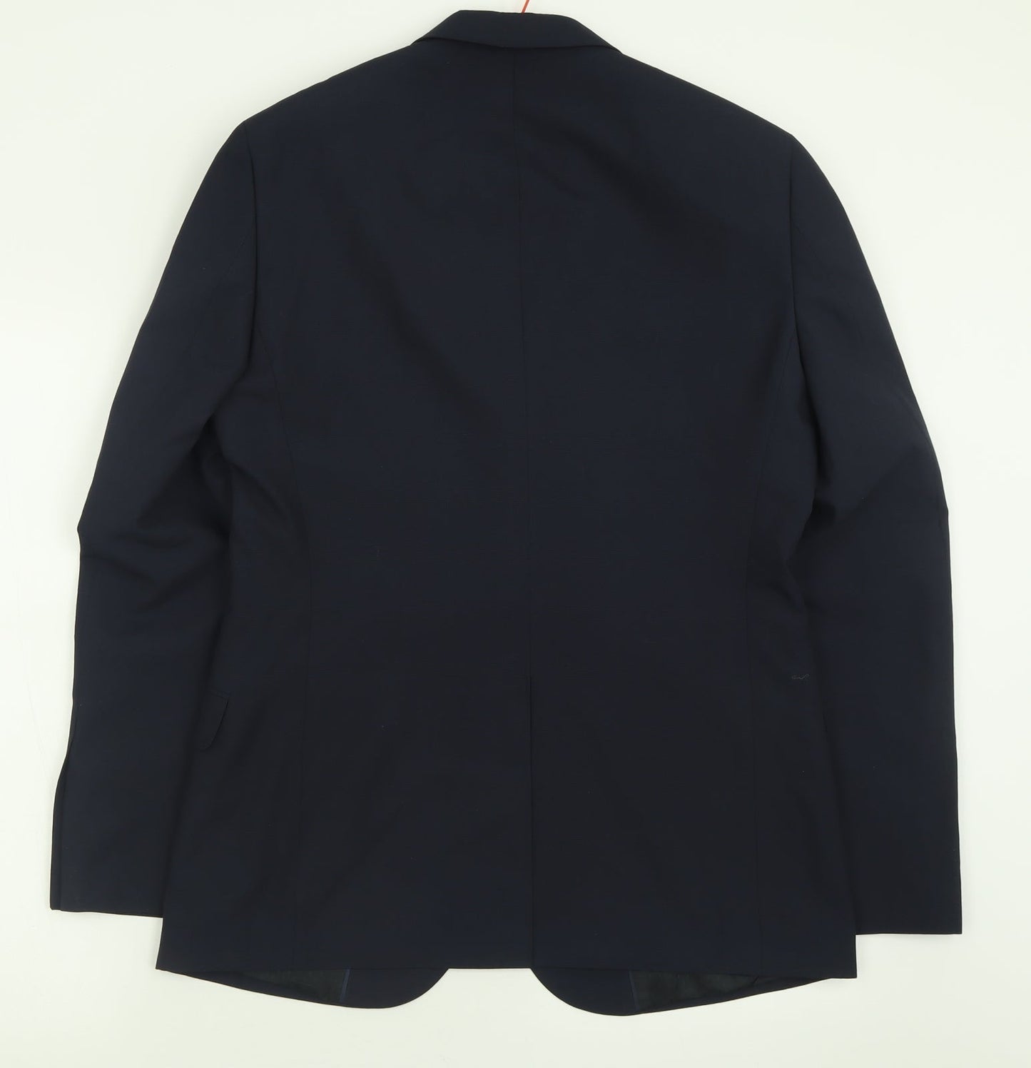 TU Mens Blue  Polyester Jacket Suit Jacket Size 40