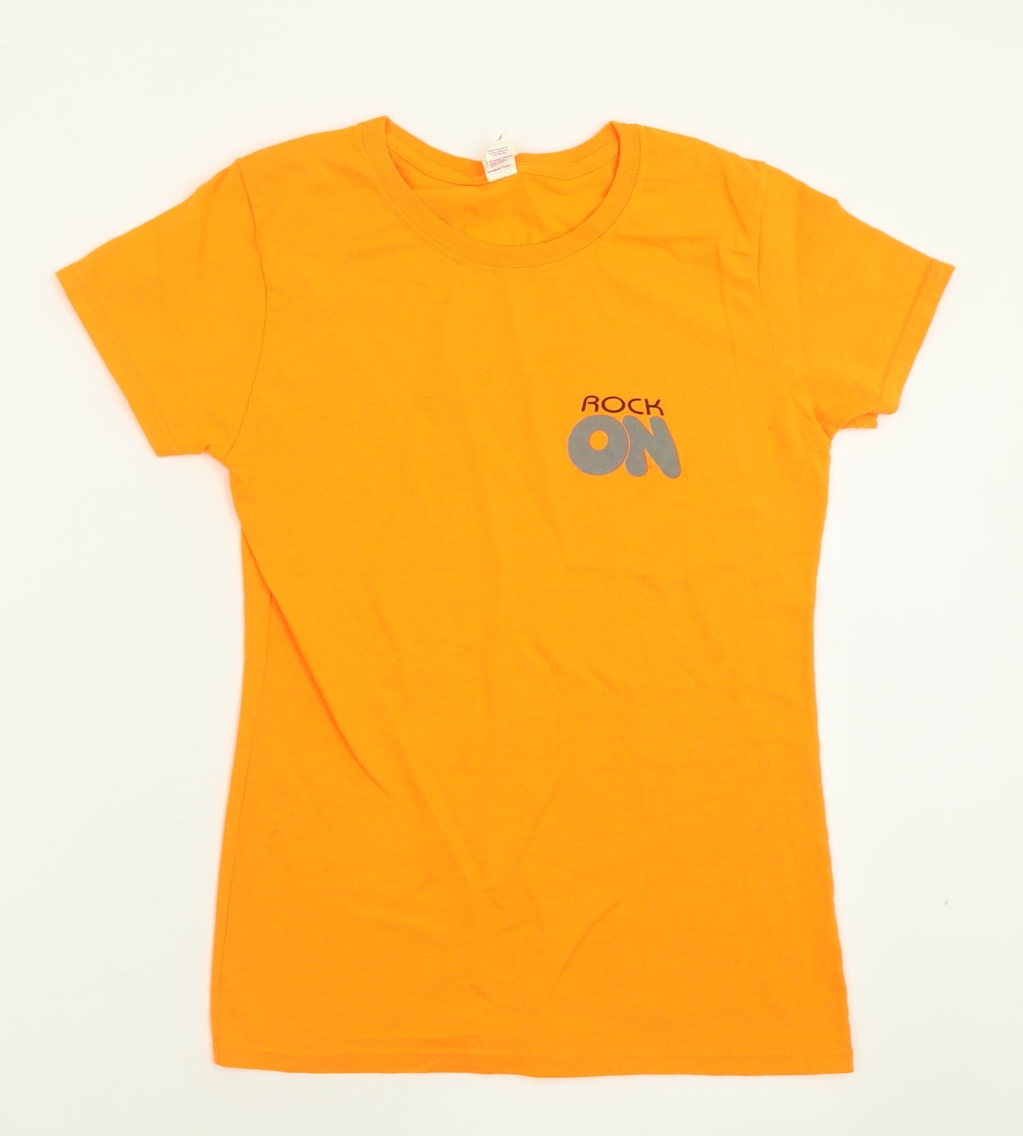 Womens UK Size S Anvil Orange Basic T-Shirt