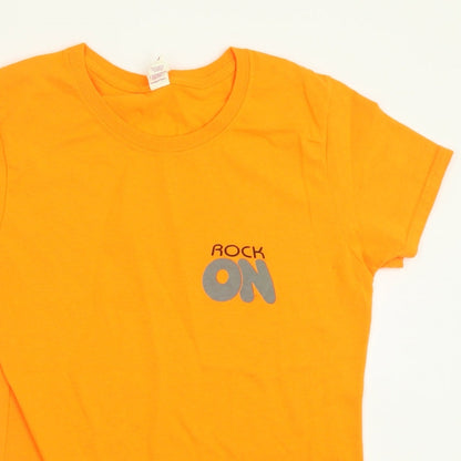 Womens UK Size S Anvil Orange Basic T-Shirt