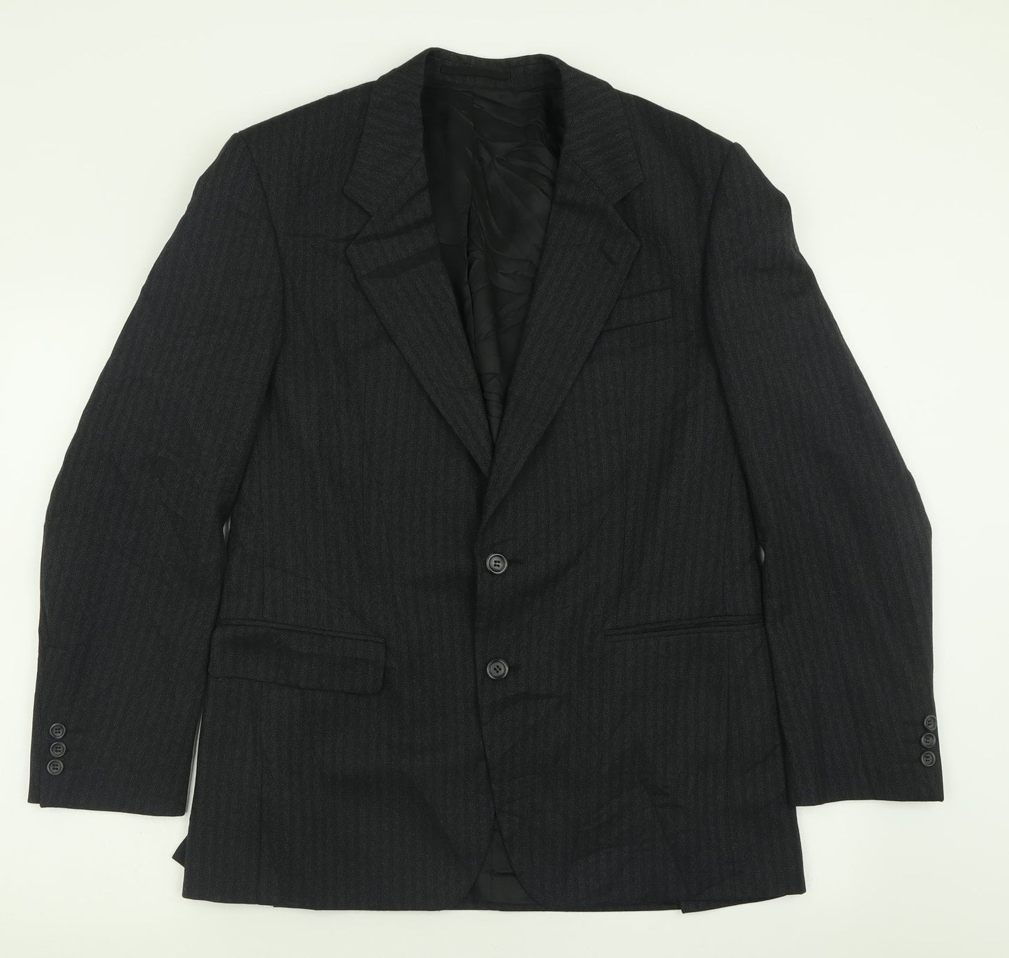 Michael Stewart Mens Black  Acetate Jacket Suit Jacket Size 40