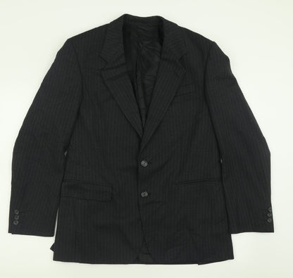 Michael Stewart Mens Black  Acetate Jacket Suit Jacket Size 40