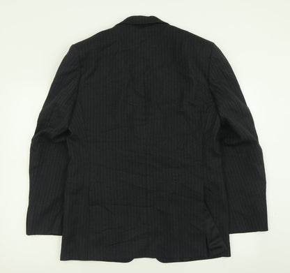 Michael Stewart Mens Black  Acetate Jacket Suit Jacket Size 40