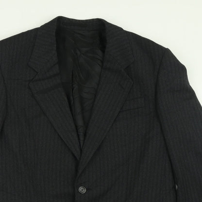 Michael Stewart Mens Black  Acetate Jacket Suit Jacket Size 40