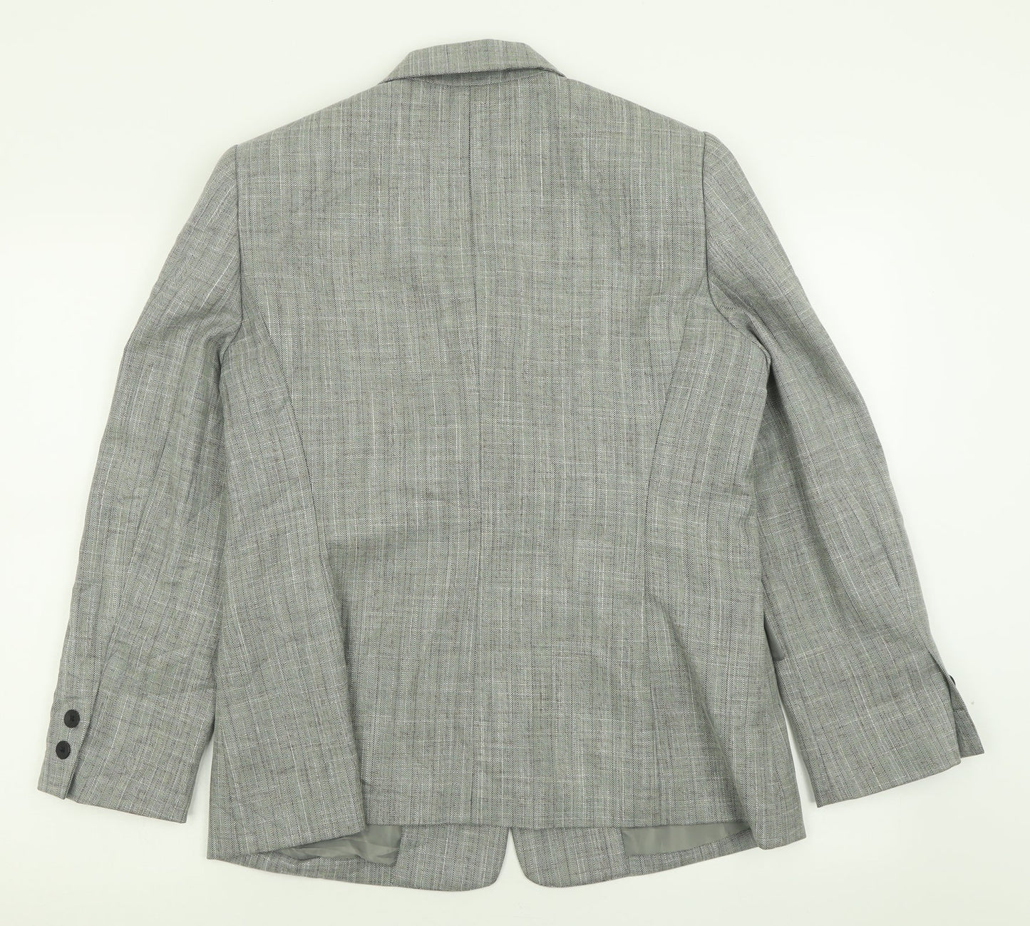 Kasper Womens Grey  Polyester Jacket Suit Jacket Size 12