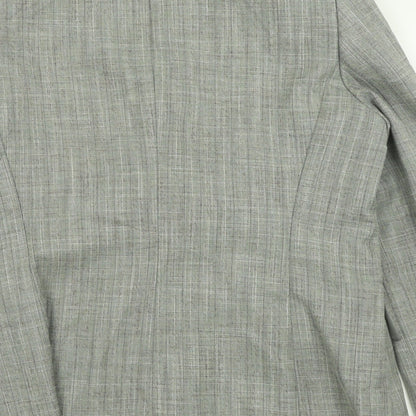 Kasper Womens Grey  Polyester Jacket Suit Jacket Size 12