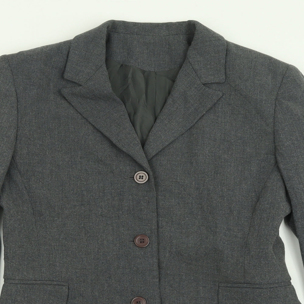 Debenhams Womens Grey   Jacket Blazer Size 8  Button