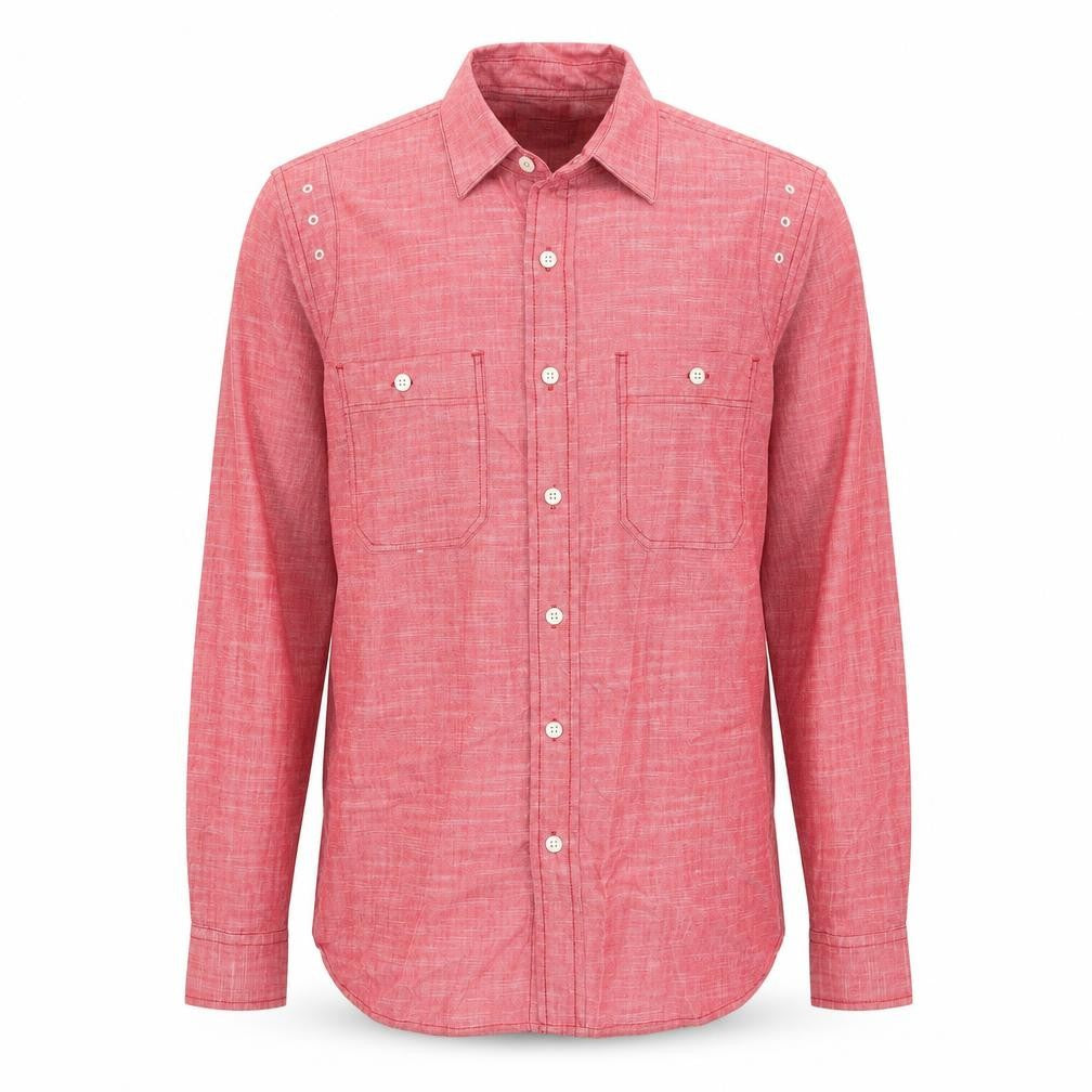 Mens UK Size XS Topman Pink  Button-Up Long Sleeve Casual Shirt