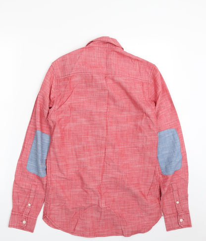 Mens UK Size XS Topman Pink  Button-Up Long Sleeve Casual Shirt