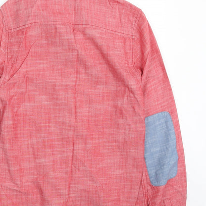 Mens UK Size XS Topman Pink  Button-Up Long Sleeve Casual Shirt