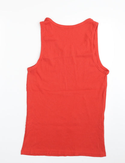 Mens UK Size L Peacocks Red Vest Sweatshirt
