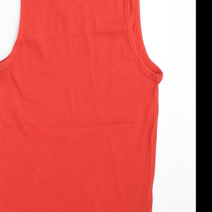 Mens UK Size L Peacocks Red Vest Sweatshirt
