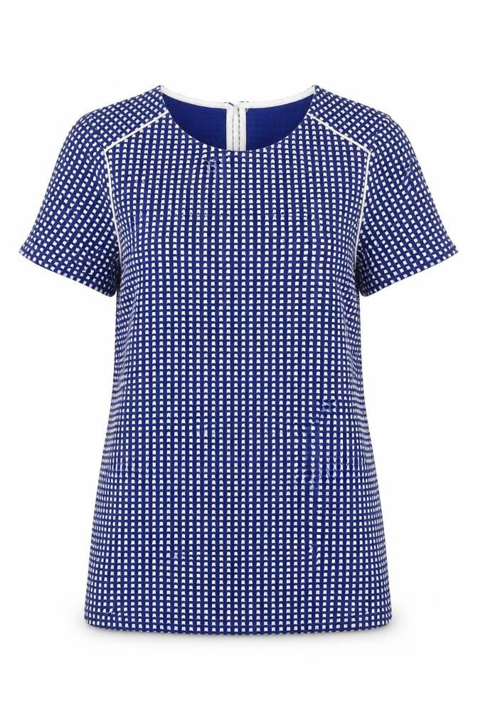 Womens UK Size 8 Savida Blue Tunic Blouse