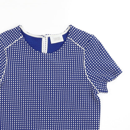 Womens UK Size 8 Savida Blue Tunic Blouse