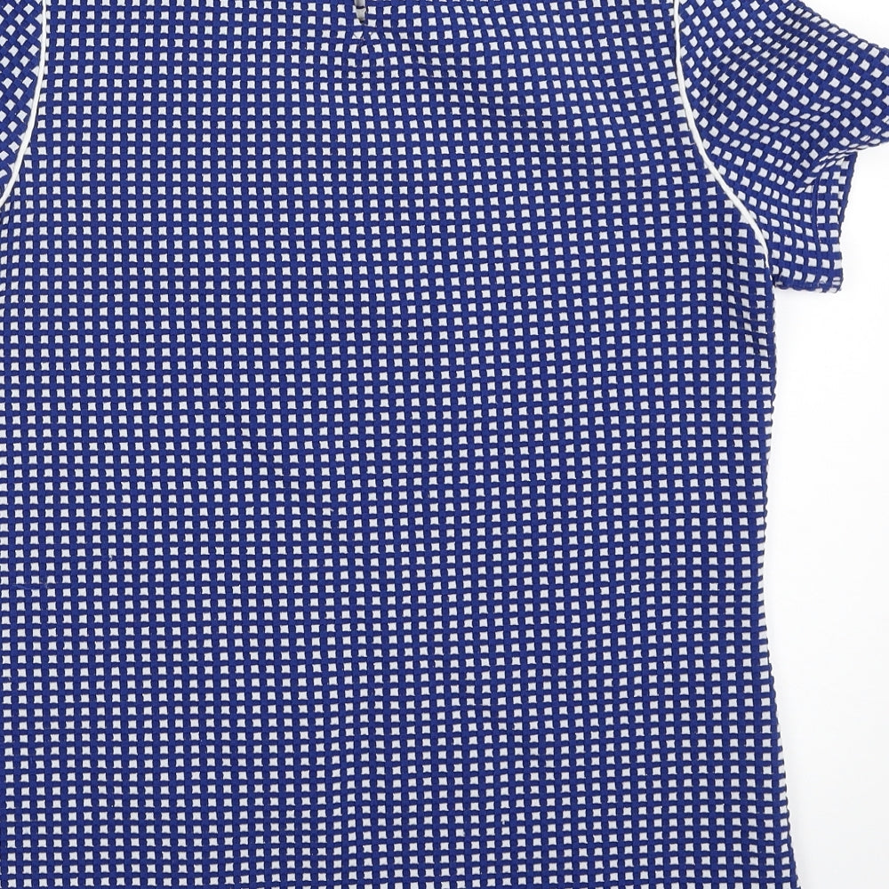 Womens UK Size 8 Savida Blue Tunic Blouse
