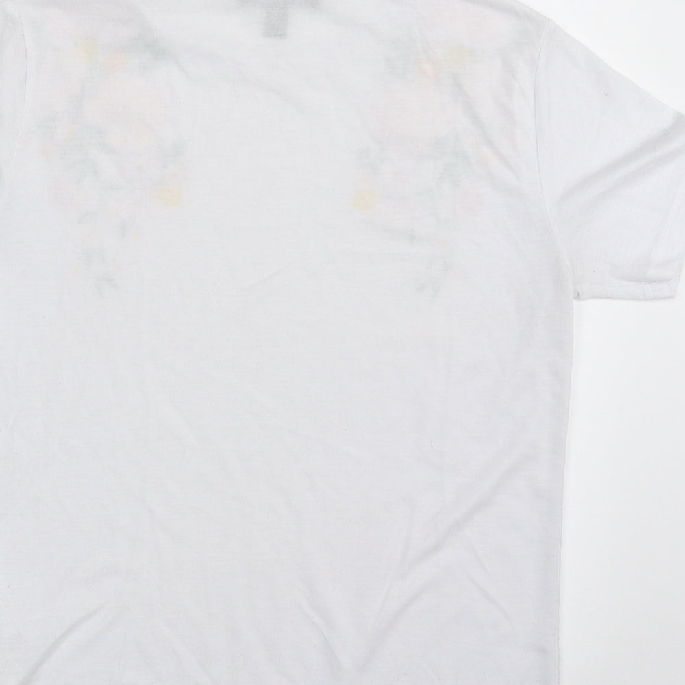 Atmosphere Womens White  Polyester Basic T-Shirt Size 8 Crew Neck