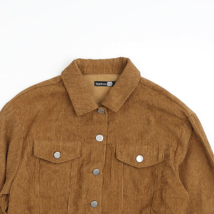 Boohoo Womens Brown   Jacket  Size 8  Button